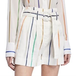 Derek Lam 10 Crosby Rainbow Striped Shorts